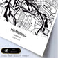 Poster con mapa de Hamburg - Alemania. Láminas de ciudades de Alemania con mares y ríos en color negro.-Artwork-Nacnic-Nacnic Estudio SL