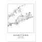 Poster con mapa de Hamptons. Lámina de Estados Unidos, con imágenes de mapas y carreteras-Artwork-Nacnic-A4-Sin marco-Nacnic Estudio SL