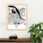 Poster con mapa de Hanoi - Vietnam. Láminas de ciudades de Asia con mares y ríos en color negro.-Artwork-Nacnic-Nacnic Estudio SL