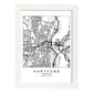 Poster con mapa de Hartford. Lámina de Estados Unidos, con imágenes de mapas y carreteras-Artwork-Nacnic-A3-Marco Blanco-Nacnic Estudio SL
