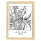 Poster con mapa de Hartford. Lámina de Estados Unidos, con imágenes de mapas y carreteras-Artwork-Nacnic-A3-Marco Madera clara-Nacnic Estudio SL