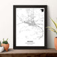 Poster con mapa de Helena - USA. Láminas de ciudades de Estados Unidos con mares y ríos en color negro.-Artwork-Nacnic-Nacnic Estudio SL