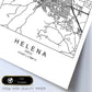 Poster con mapa de Helena. Lámina de Estados Unidos, con imágenes de mapas y carreteras-Artwork-Nacnic-Nacnic Estudio SL