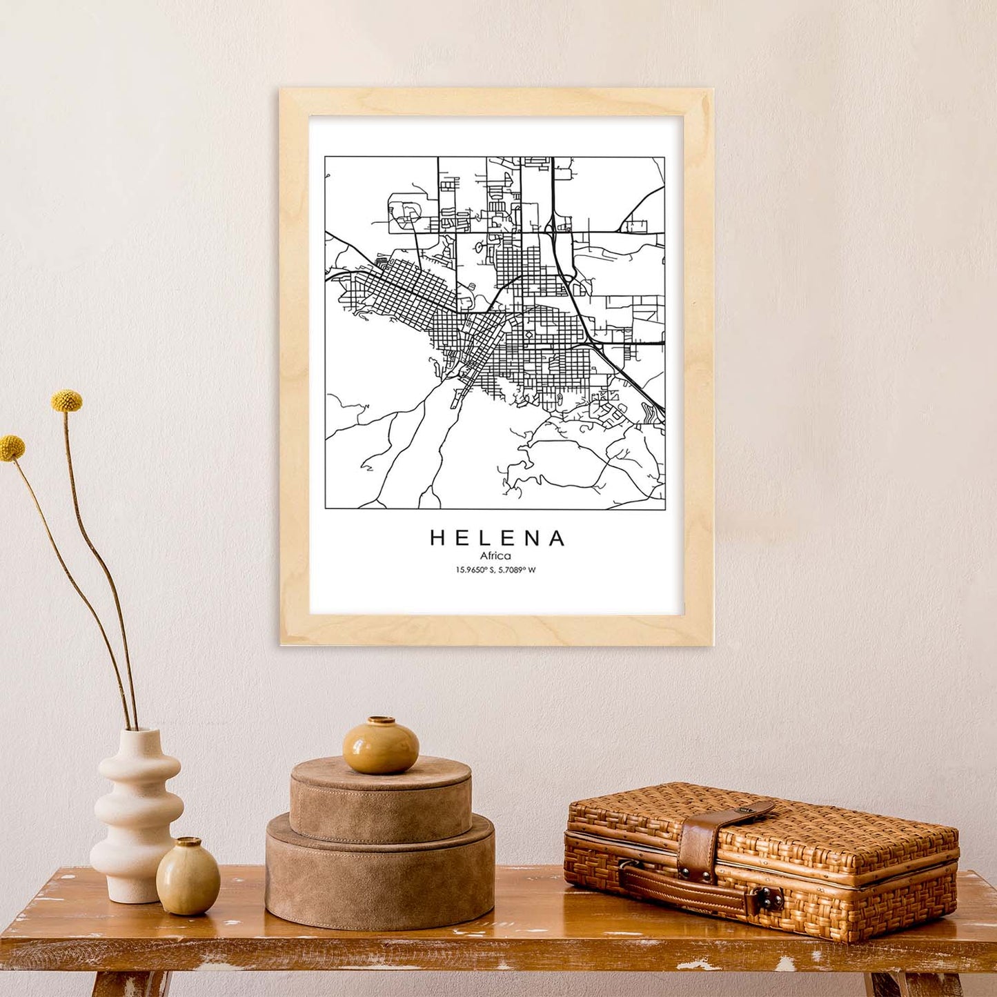Poster con mapa de Helena. Lámina de Estados Unidos, con imágenes de mapas y carreteras-Artwork-Nacnic-Nacnic Estudio SL