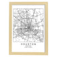 Poster con mapa de HoUSAton. Lámina de Estados Unidos, con imágenes de mapas y carreteras-Artwork-Nacnic-A4-Marco Madera clara-Nacnic Estudio SL