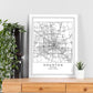 Poster con mapa de HoUSAton. Lámina de Estados Unidos, con imágenes de mapas y carreteras-Artwork-Nacnic-Nacnic Estudio SL