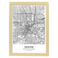 Poster con mapa de Houstonp - USA. Láminas de ciudades de Estados Unidos con mares y ríos en color negro.-Artwork-Nacnic-A3-Marco Madera clara-Nacnic Estudio SL