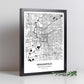 Poster con mapa de Indianapolis - USA. Láminas de ciudades de Estados Unidos con mares y ríos en color negro.-Artwork-Nacnic-Nacnic Estudio SL