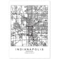 Poster con mapa de Indianapolis. Lámina de Estados Unidos, con imágenes de mapas y carreteras-Artwork-Nacnic-A4-Sin marco-Nacnic Estudio SL