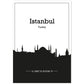 Poster con mapa de Istanbul - Turkey. Láminas con Skyline de ciudades de Asia, Australia, y Oriente Medio con sombra negra.-Artwork-Nacnic-A4-Sin marco-Nacnic Estudio SL