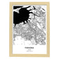 Poster con mapa de Jackson - USA. Láminas de ciudades de Estados Unidos con mares y ríos en color negro.-Artwork-Nacnic-A3-Marco Madera clara-Nacnic Estudio SL
