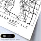 Poster con mapa de Jacksonville. Lámina de Estados Unidos, con imágenes de mapas y carreteras-Artwork-Nacnic-Nacnic Estudio SL