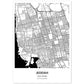 Poster con mapa de Jeddah - Arabia Saudi. Láminas de ciudades de Oriente Medio con mares y ríos en color negro.-Artwork-Nacnic-A4-Sin marco-Nacnic Estudio SL
