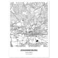 Poster con mapa de Johannesburg - Sudáfrica. Láminas de ciudades de África con mares y ríos en color negro.-Artwork-Nacnic-A4-Sin marco-Nacnic Estudio SL