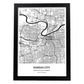 Poster con mapa de Kansas City - USA. Láminas de ciudades de Estados Unidos con mares y ríos en color negro.-Artwork-Nacnic-A4-Marco Negro-Nacnic Estudio SL