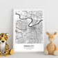 Poster con mapa de Kansas City - USA. Láminas de ciudades de Estados Unidos con mares y ríos en color negro.-Artwork-Nacnic-Nacnic Estudio SL