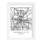 Poster con mapa de Kansas. Lámina de Estados Unidos, con imágenes de mapas y carreteras-Artwork-Nacnic-A3-Marco Blanco-Nacnic Estudio SL