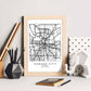 Poster con mapa de Kansas. Lámina de Estados Unidos, con imágenes de mapas y carreteras-Artwork-Nacnic-Nacnic Estudio SL