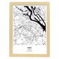 Poster con mapa de Kiev - Ucrania. Láminas de ciudades de Europa con mares y ríos en color negro.-Artwork-Nacnic-A4-Marco Madera clara-Nacnic Estudio SL