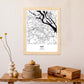 Poster con mapa de Kiev - Ucrania. Láminas de ciudades de Europa con mares y ríos en color negro.-Artwork-Nacnic-Nacnic Estudio SL