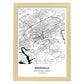 Poster con mapa de Knoxville - USA. Láminas de ciudades de Estados Unidos con mares y ríos en color negro.-Artwork-Nacnic-A3-Marco Madera clara-Nacnic Estudio SL