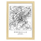 Poster con mapa de Knoxville. Lámina de Estados Unidos, con imágenes de mapas y carreteras-Artwork-Nacnic-A3-Marco Madera clara-Nacnic Estudio SL