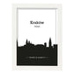 Poster con mapa de Krakow - Polonia. Láminas con Skyline de ciudades de Europa con sombra negra.-Artwork-Nacnic-A3-Marco Blanco-Nacnic Estudio SL
