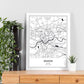 Poster con mapa de Krakow - Polonia. Láminas de ciudades de Europa con mares y ríos en color negro.-Artwork-Nacnic-Nacnic Estudio SL