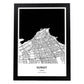 Poster con mapa de Kuwait - Kuwait. Láminas de ciudades de Oriente Medio con mares y ríos en color negro.-Artwork-Nacnic-A3-Marco Negro-Nacnic Estudio SL