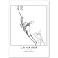 Poster con mapa de Lahaina. Lámina de Estados Unidos, con imágenes de mapas y carreteras-Artwork-Nacnic-A4-Sin marco-Nacnic Estudio SL