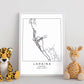 Poster con mapa de Lahaina. Lámina de Estados Unidos, con imágenes de mapas y carreteras-Artwork-Nacnic-Nacnic Estudio SL
