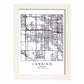 Poster con mapa de Lansing. Lámina de Estados Unidos, con imágenes de mapas y carreteras-Artwork-Nacnic-A3-Marco Blanco-Nacnic Estudio SL