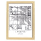 Poster con mapa de Lansing. Lámina de Estados Unidos, con imágenes de mapas y carreteras-Artwork-Nacnic-A4-Marco Madera clara-Nacnic Estudio SL