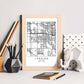 Poster con mapa de Lansing. Lámina de Estados Unidos, con imágenes de mapas y carreteras-Artwork-Nacnic-Nacnic Estudio SL