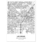 Poster con mapa de Las Vegas - USA. Láminas de ciudades de Estados Unidos con mares y ríos en color negro.-Artwork-Nacnic-A4-Sin marco-Nacnic Estudio SL