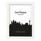 Poster con mapa de Lasvegas - USA. Láminas con Skyline de ciudades de Estados Unidos, Canada, Mexico con sombra negra.-Artwork-Nacnic-A3-Marco Blanco-Nacnic Estudio SL