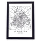 Poster con mapa de Lexington. Lámina de Estados Unidos, con imágenes de mapas y carreteras-Artwork-Nacnic-A3-Marco Negro-Nacnic Estudio SL