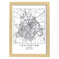 Poster con mapa de Lexington. Lámina de Estados Unidos, con imágenes de mapas y carreteras-Artwork-Nacnic-A4-Marco Madera clara-Nacnic Estudio SL