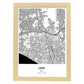 Poster con mapa de Lima - Peru. Láminas de ciudades de Latinoamérica con mares y ríos en color negro.-Artwork-Nacnic-A4-Marco Madera clara-Nacnic Estudio SL