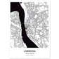 Poster con mapa de Liverpool - USA. Láminas de ciudades de Estados Unidos con mares y ríos en color negro.-Artwork-Nacnic-A4-Sin marco-Nacnic Estudio SL