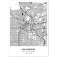 Poster con mapa de Los Angeles - USA. Láminas de ciudades de Estados Unidos con mares y ríos en color negro.-Artwork-Nacnic-A4-Sin marco-Nacnic Estudio SL