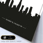 Poster con mapa de Losangeles - USA. Láminas con Skyline de ciudades de Estados Unidos, Canada, Mexico con sombra negra.-Artwork-Nacnic-Nacnic Estudio SL