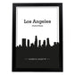 Poster con mapa de Losangeles - USA. Láminas con Skyline de ciudades de Estados Unidos, Canada, Mexico con sombra negra.-Artwork-Nacnic-A3-Marco Negro-Nacnic Estudio SL