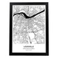Poster con mapa de Louisville - USA. Láminas de ciudades de Estados Unidos con mares y ríos en color negro.-Artwork-Nacnic-A4-Marco Negro-Nacnic Estudio SL