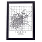 Poster con mapa de Lubbock. Lámina de Estados Unidos, con imágenes de mapas y carreteras-Artwork-Nacnic-A3-Marco Negro-Nacnic Estudio SL