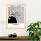Poster con mapa de Melbourne - Australia. Láminas de ciudades de Australia con mares y ríos en color negro.-Artwork-Nacnic-Nacnic Estudio SL