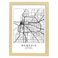 Poster con mapa de Memphis. Lámina de Estados Unidos, con imágenes de mapas y carreteras-Artwork-Nacnic-A3-Marco Madera clara-Nacnic Estudio SL