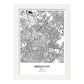 Poster con mapa de Mexico City - Mexico. Láminas de ciudades de Latinoamérica con mares y ríos en color negro.-Artwork-Nacnic-A3-Marco Blanco-Nacnic Estudio SL