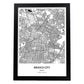 Poster con mapa de Mexico City - Mexico. Láminas de ciudades de Latinoamérica con mares y ríos en color negro.-Artwork-Nacnic-A3-Marco Negro-Nacnic Estudio SL