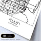 Poster con mapa de Miami. Lámina de Estados Unidos, con imágenes de mapas y carreteras-Artwork-Nacnic-Nacnic Estudio SL